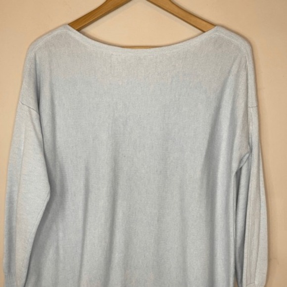 SOFT SURROUNDINGS Light Blue Sweater Tunic, Large - Picture 5 of 8